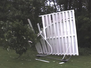 Damaged sight screen