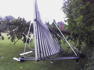 Damaged sight screen