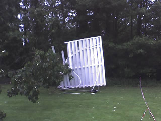 Damaged sight screen
