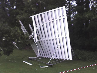 Damaged sight screen